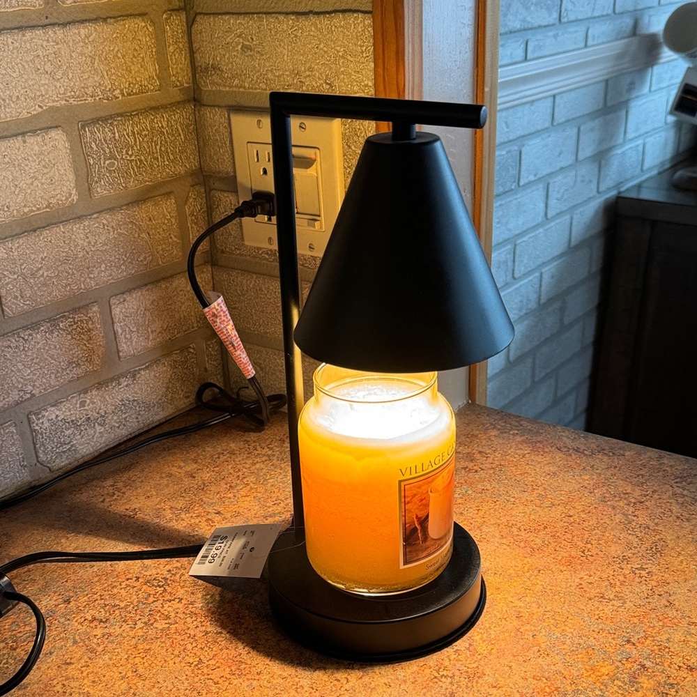 Black candle warmer lamp